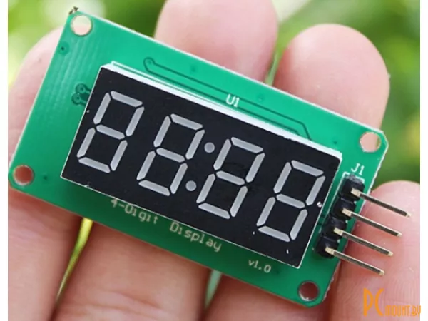 Модуль LED 4-х разрядный семисегментный индикатор 0.36", чип AIP1637 (TM1637)