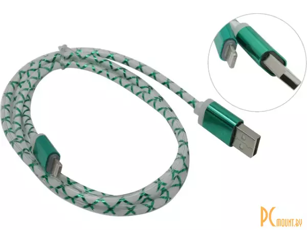 Кабель Lightning 8-pin - USB 2.0 Am Defender ACH03-03LT зеленый (87553)